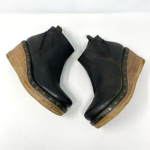 A.S.98 Savina Wedge Bootie Leather Ankle Boots 39